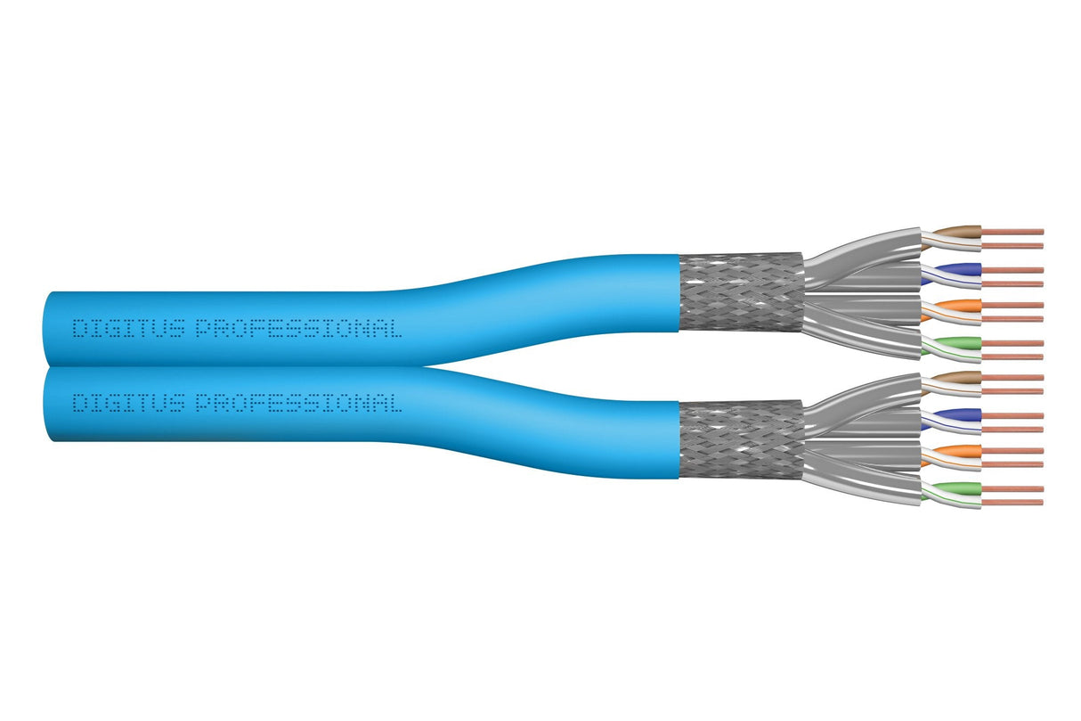 Digitus Professional Cable De Instalación U/Ftp Cat.6a Dúplex, Cca Azul, Tambor De 500 Metros Dk-1625-A-Vh-D-5