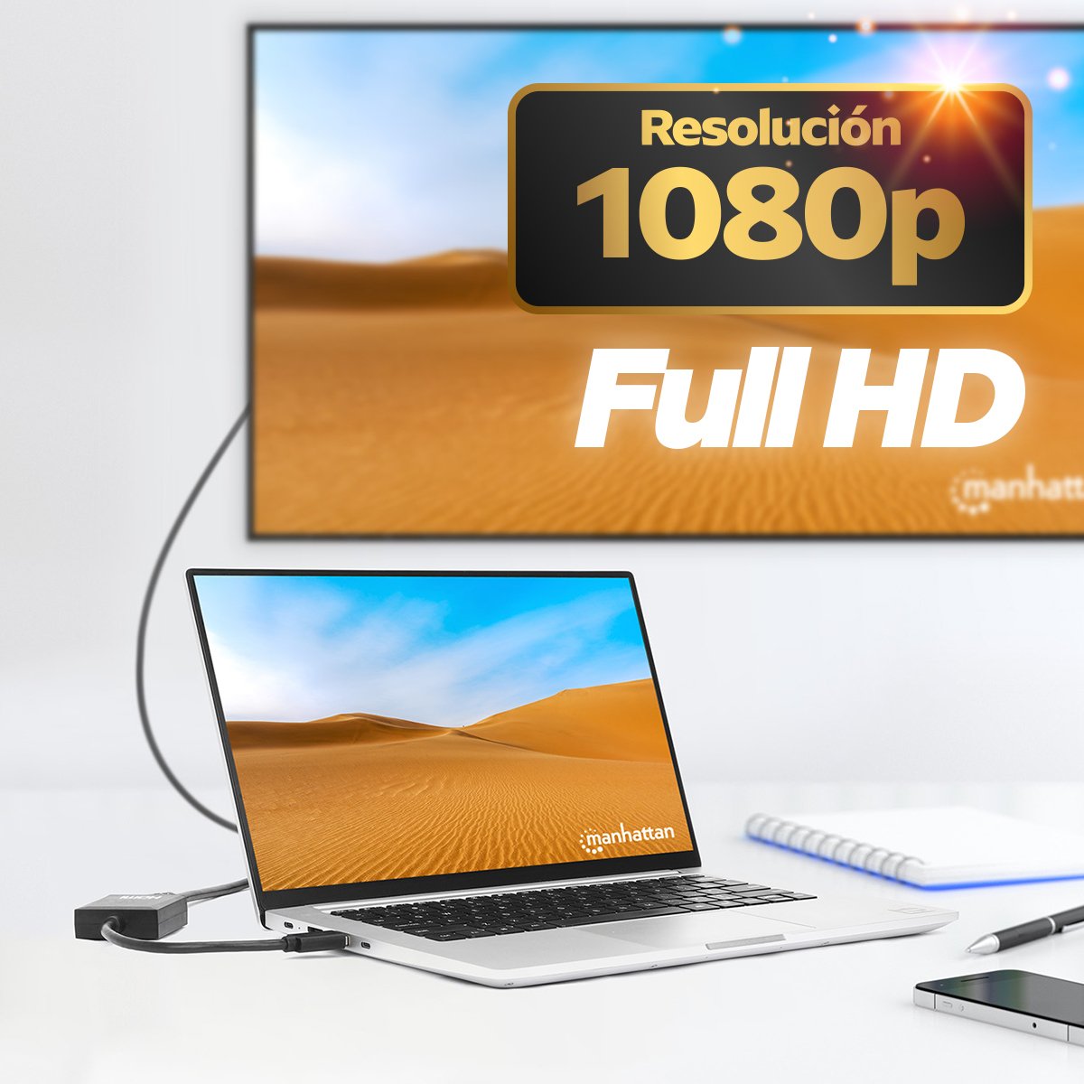 EAN 0766623153690 - Manhattan 153690 Adaptador gráfico USB Negro imagen 8