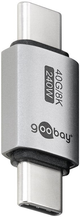 Adaptador Usb-C Macho A Usb-C Macho 240w 40gb/S 8k A 60hz Compacto Usb4.0 Goobay