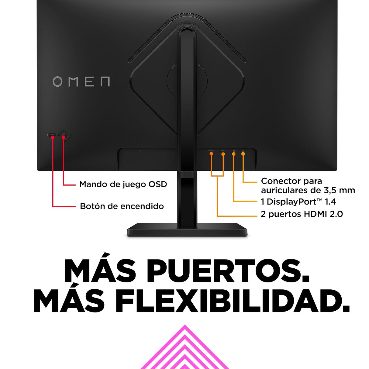 Monitor Hp Omen 27q Qhd Ips 165hz 1ms Gaming 68,6 Cm 27" Displayport, Hdmi, Hdr 400, Pivote, 165 Hz