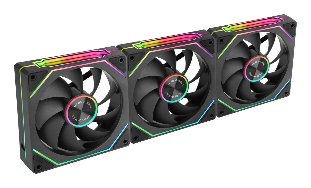 EAN 8435693111320 - Mars Gaming MF-LINKFINITYKIT2 Carcasa del ordenador Ventilador 12 cm Negro 3 pieza(s) imagen 4