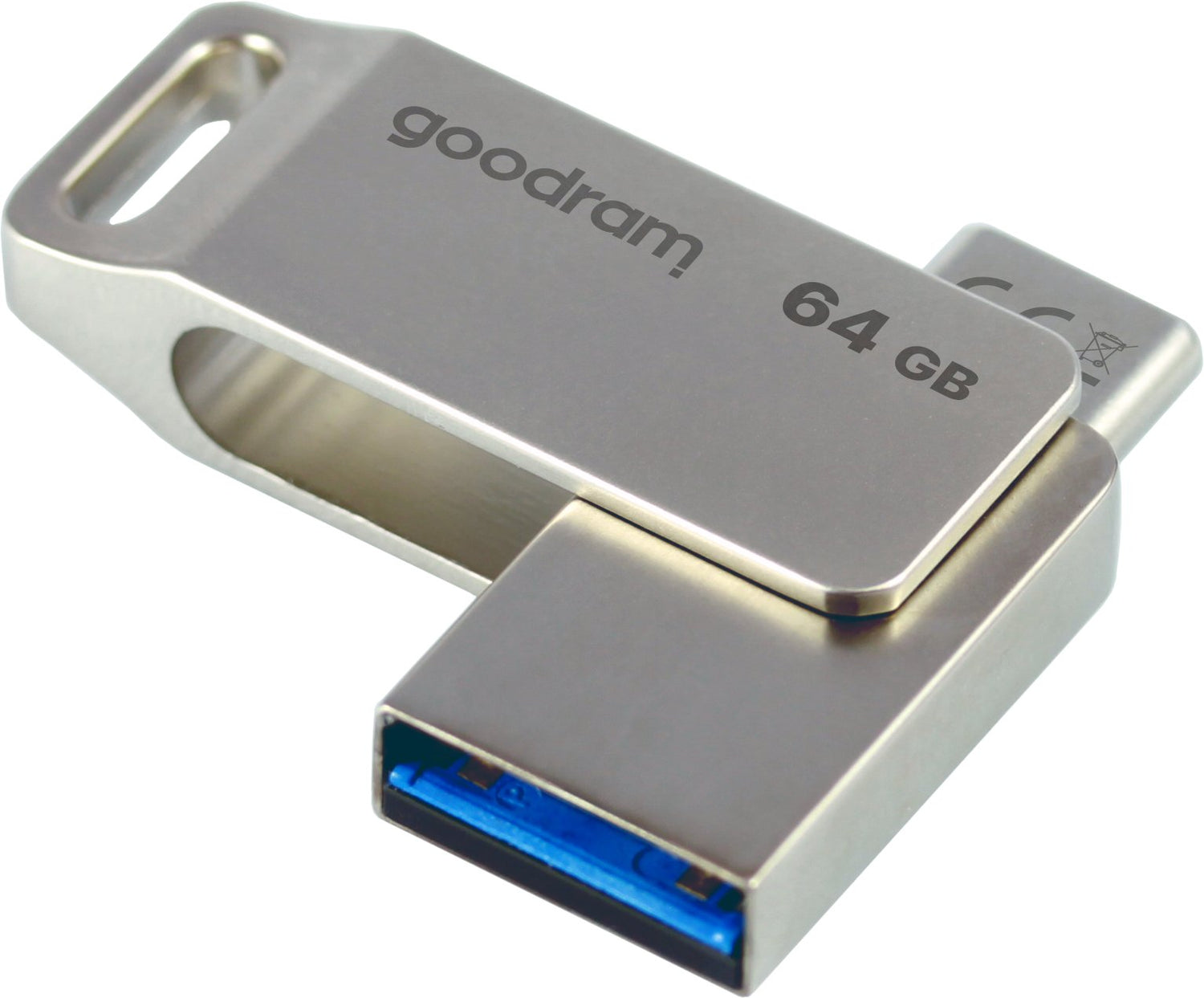 Pendrive Goodram 64gb Oda3 Plata Usb 3.0 Tipo-C