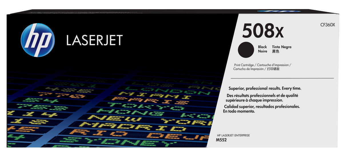 EAN 0888793237601 - HP 508X High Yield Black Original LaserJet Toner Cartridge cartucho de tóner 1 pieza(s) imagen 1