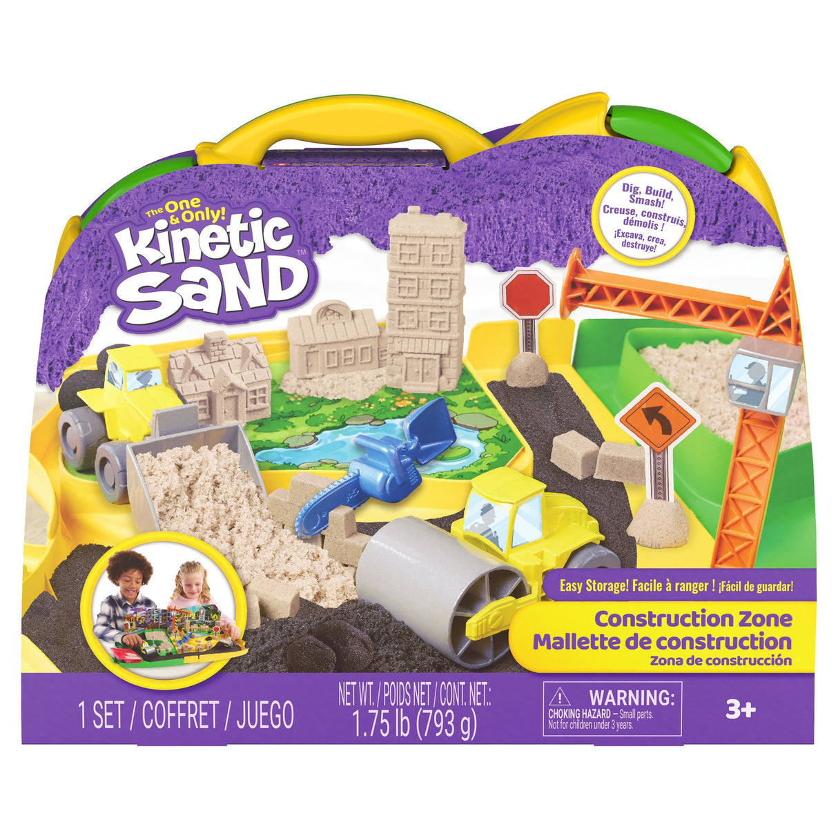 Spinmaster Kinetic Sand - Deluxe Baustellen-Koffer 6075775