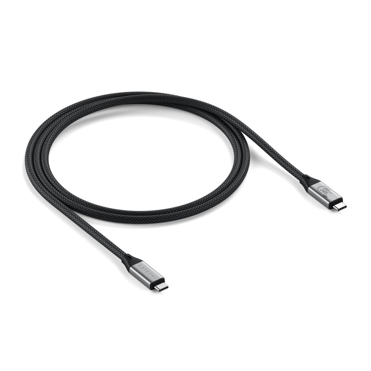 Satechi Usb4 V2 Pro Cable Cable Usb Usb4 Gen 4x2 1,2 M Usb C Plata, Negro