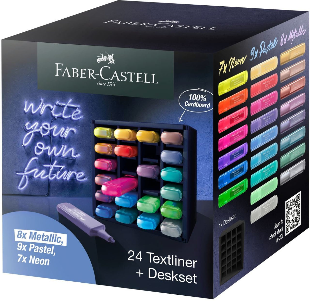 Faber Castell Marcador Fluorescente Textliner 46 Set De Escritorio 24 C/Surtidos