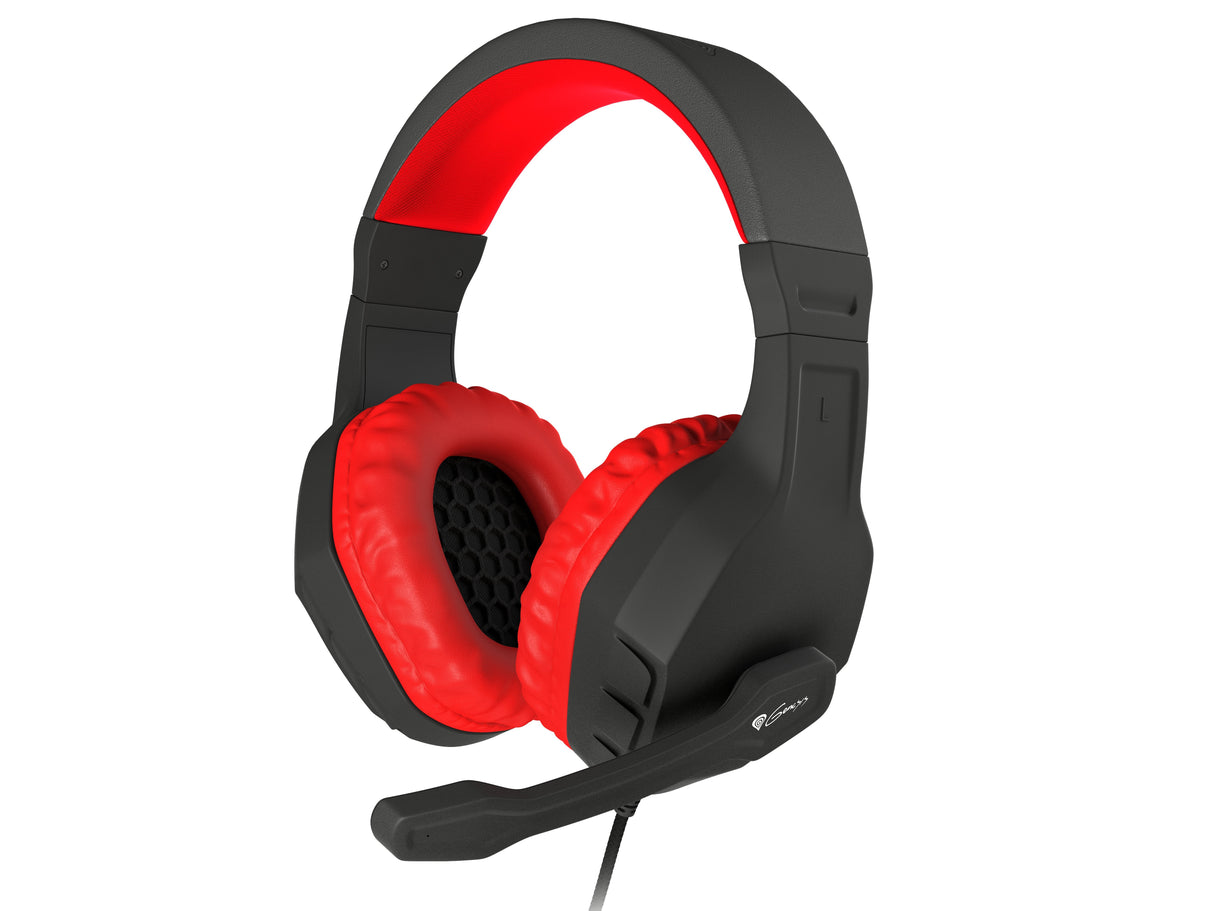Auriculares Con Microfono Genesis Argon 200 Gaming Rojos Mini Jack 3.5mm X2