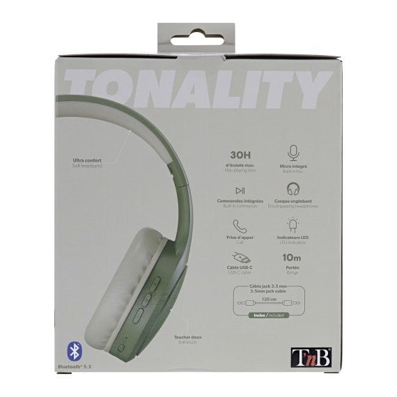Tnb Tonality - Casco Bluetooth Circumaural - Verde