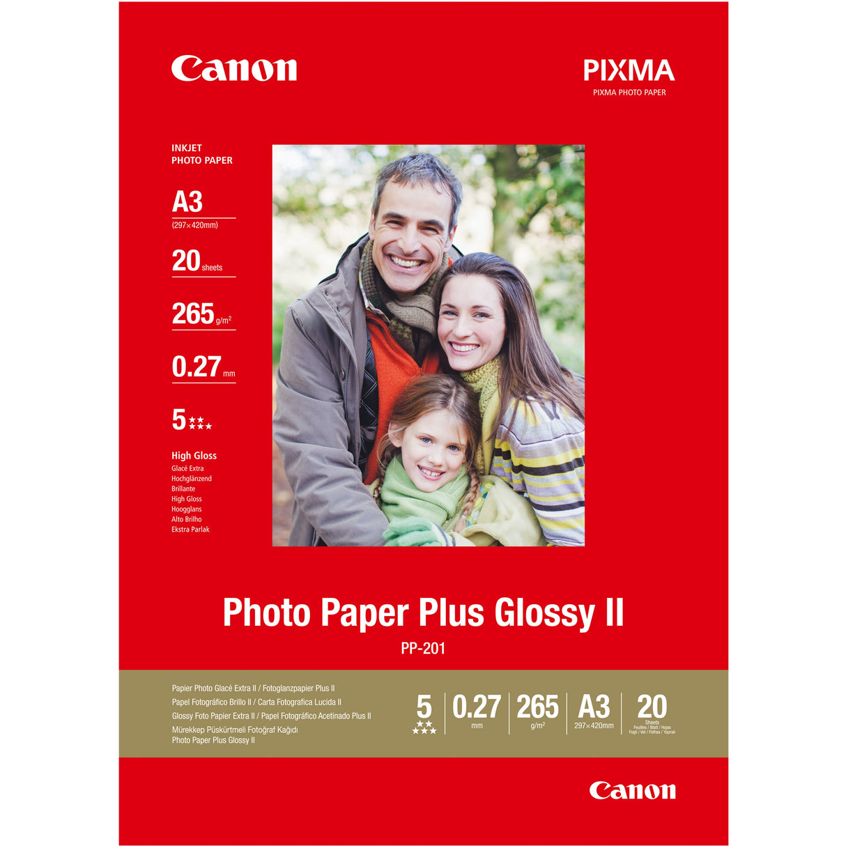 EAN 4960999537283 - Canon 2311B020 papel fotográfico A3 De alto brillo imagen 1