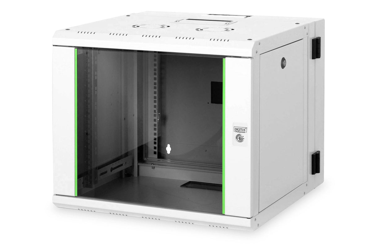 Armario De Pared Digitus Rm 493x600x610mm 9 U, Con Marco Giratorio, Puerta De Cristal