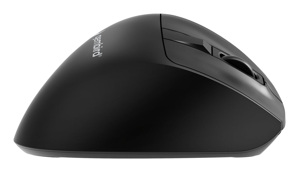 Gembird Triple-Mode 9-Button Wireless Ergonomic Mouse Bt 2.4g And Usb 2400dpi Black