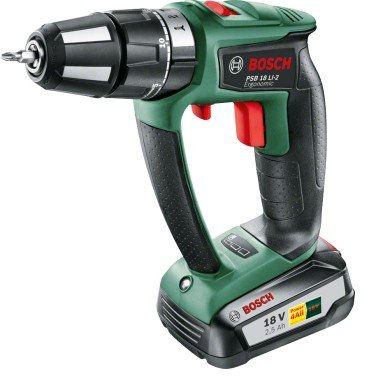 Bosch Taladro Percutor A Batería Psb 18 Li-2 Ergonómico, 18 Voltios 06039b0300