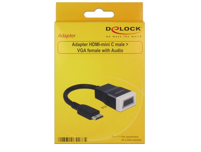 Delock Adaptador Hdmi-Mini C Macho Vga Hembra Con Audio