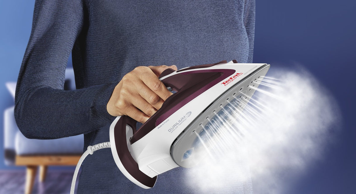 Plancha Tefal Easygliss Plus Fv 5714 De Vapor Blanco/Morado Fv 5714