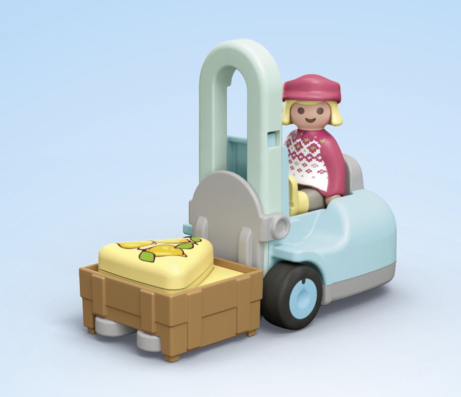 Playmobil Junior Puesto Ecológico Y Carretilla Elevadora