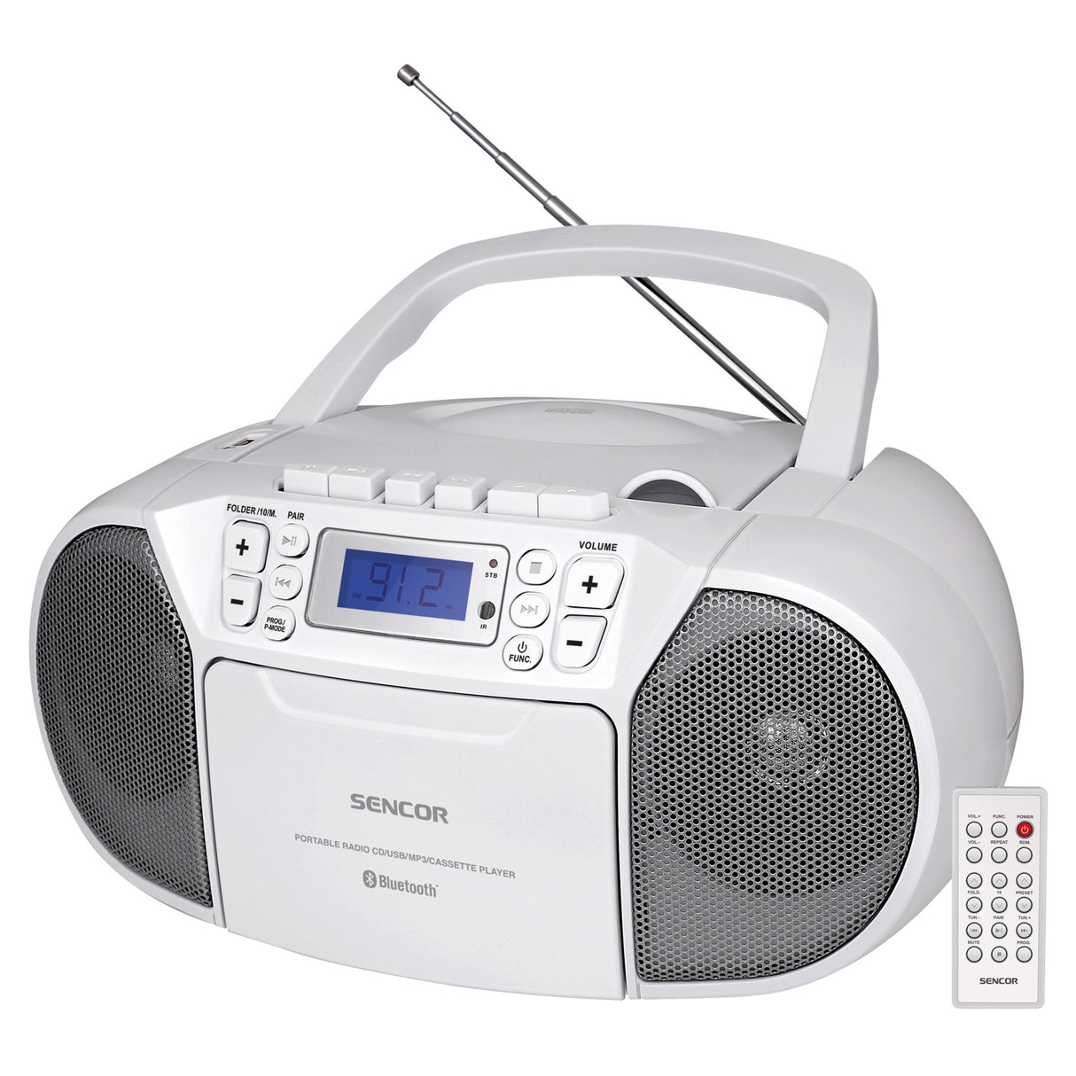 EAN 8590669249275 - Sencor SPT 3907 W sistema estéreo portátil Digital 4 W FM Blanco Reproducción MP3 imagen 1
