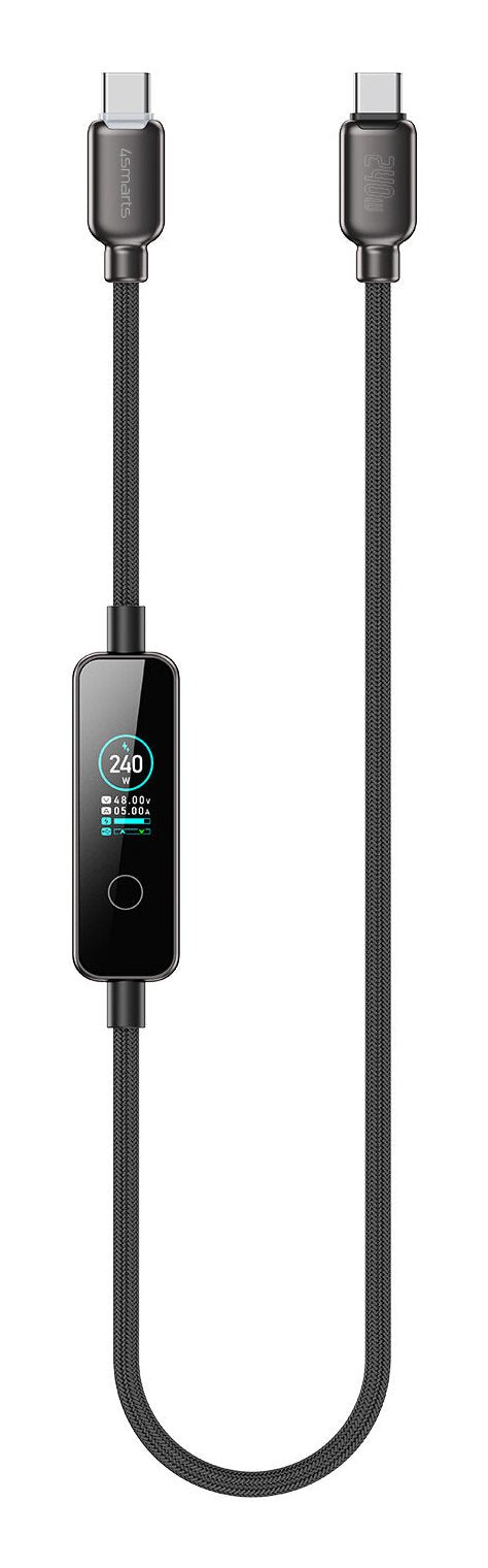 4smarts Usb-C Cable Screencord 240w 1,2m, Negro
