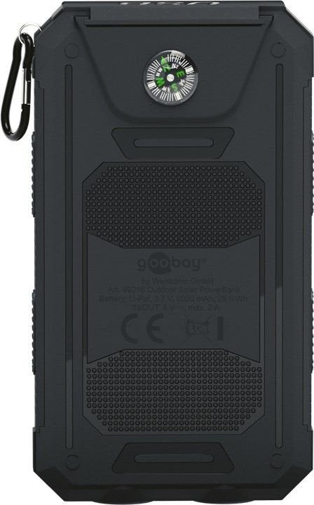 Goobay 49216 Batería Externa Polímero De Litio 8000 Mah Negro, Azul