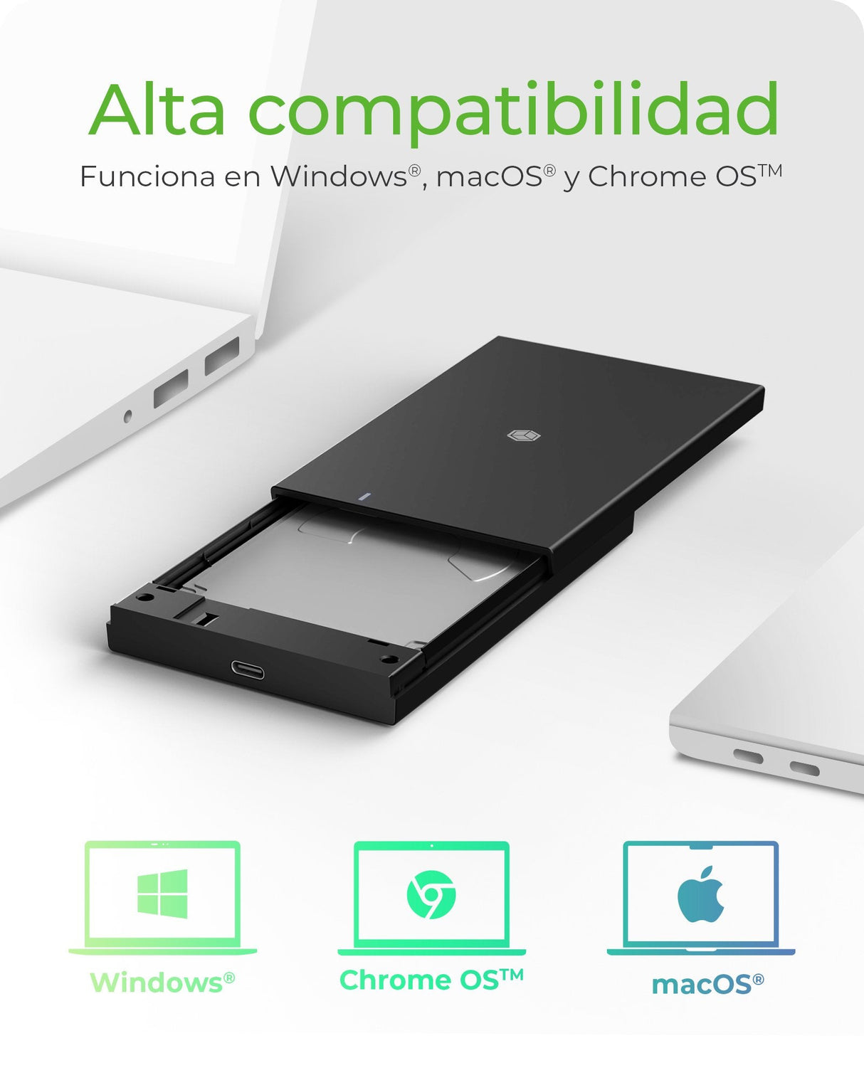 Raidsonic Icy Box Ib-200t-C3 Usb 3.2 Gen 1 Type-C Gehäuse