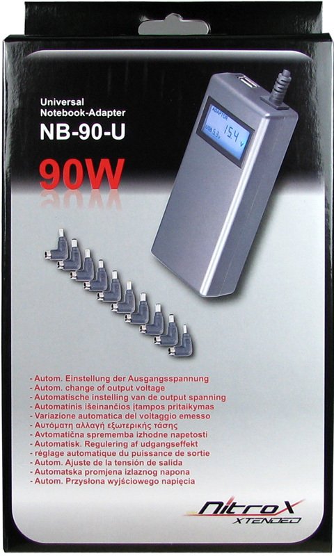 EAN 4260133122185 - Inter-Tech NB-90U adaptador e inversor de corriente 90 W Negro imagen 6
