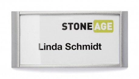 Durable Namensschild Classic M Magnet 30x65mm 10 St Plateado