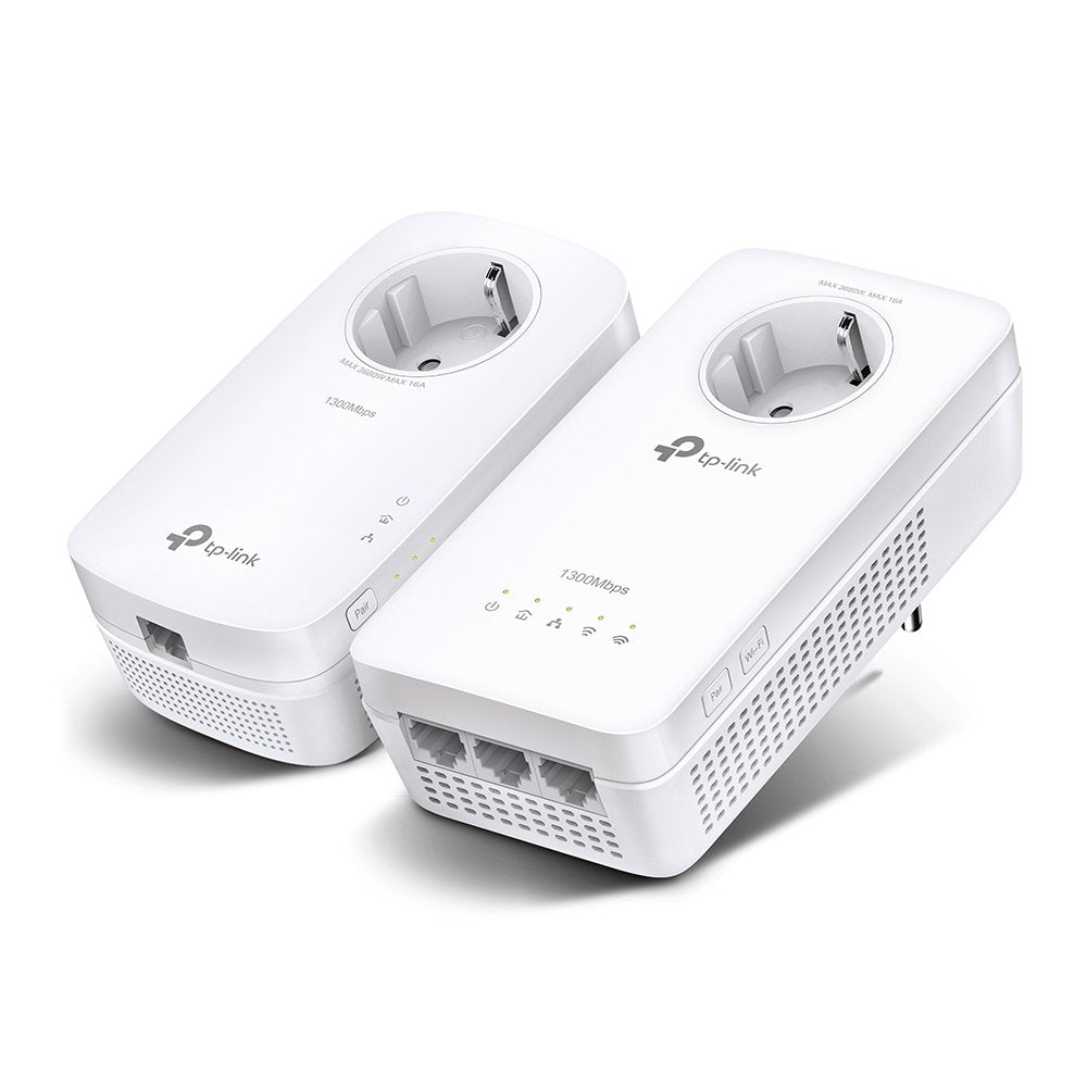 Tp-Link Tl-Wpa8631p Kit Powerline Wifi Ac1200 - Enchufe Incorporado - 3 Puertos Gigabit Ethernet - Doble Banda Hasta 867mbps