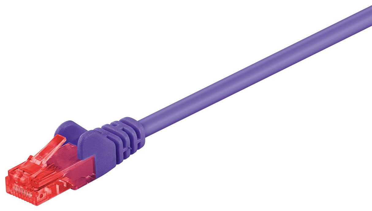 Cat 6 Patch Cable, U/Utp, Violet, 1 M - Cca Material