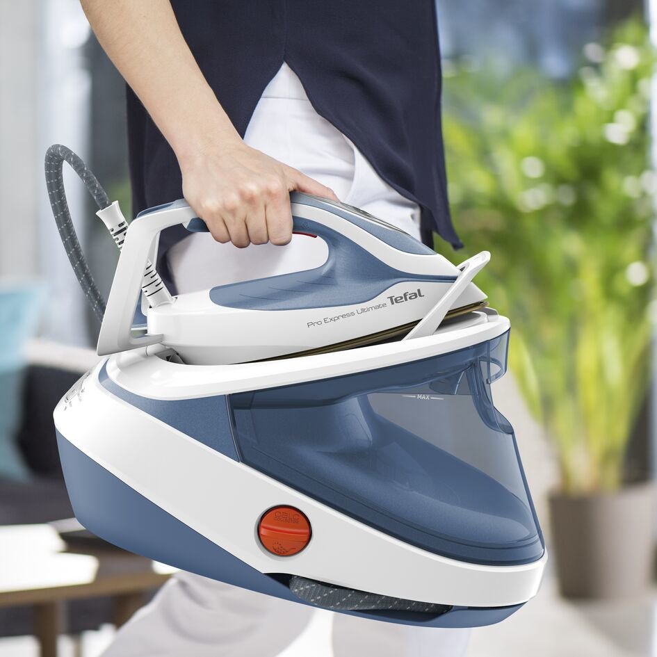 EAN 3121040085103 - Tefal Pro Express Ultimate II GV9710 1,2 L Durilium Airglide Autoclean Ultra Thin soleplate Azul, Blanco imagen 5