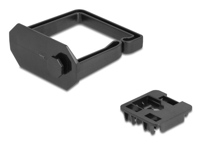 Delock Aro Guiacables 70 X 70 Mm Con Placa De Montaje Zur Carriles Din Fijación Negro