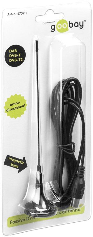 Mini Antena Magnética Pasiva Tdt, 3 Dbi
