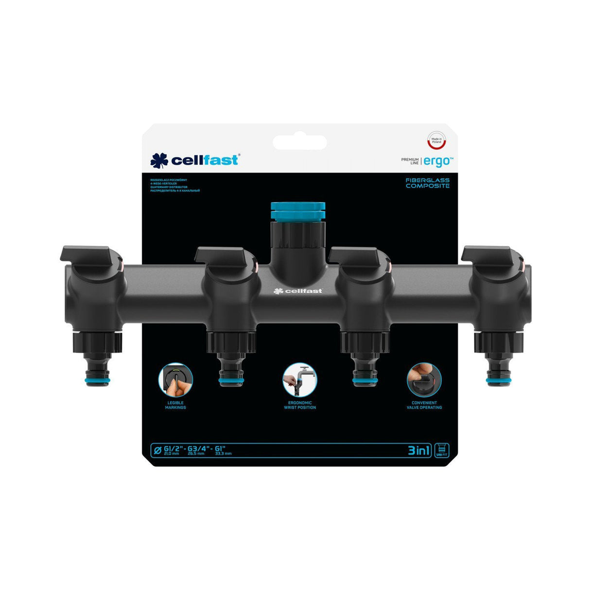 EAN 5907553505684 - CELLFAST 53-240 Conector para grifo Fibra de vidrio Negro 1 pieza(s) imagen 2