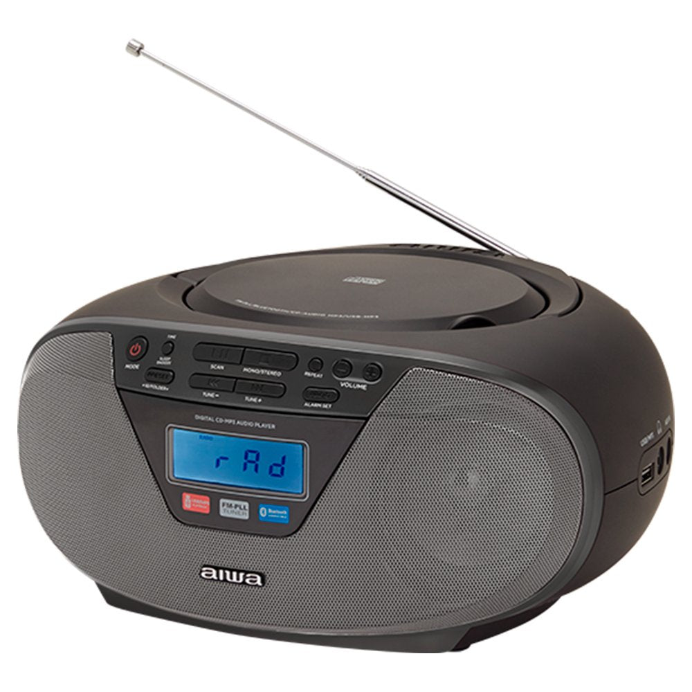 Radio Cd Portátil Aiwa Bbtu 400bk 6w Rms Usb Bluetooth