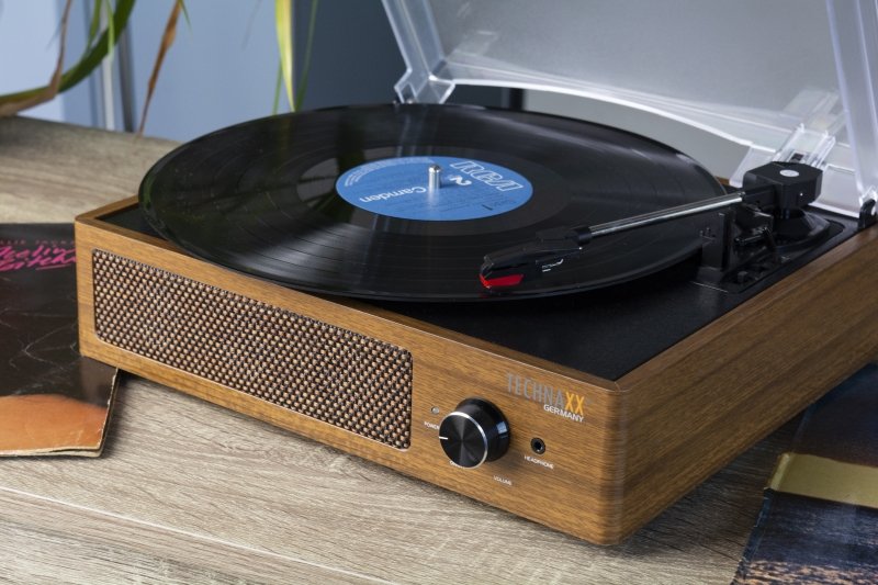 EAN 4260358125220 - Technaxx TX-186 Tocadiscos de tracción por correa Negro, Madera imagen 6