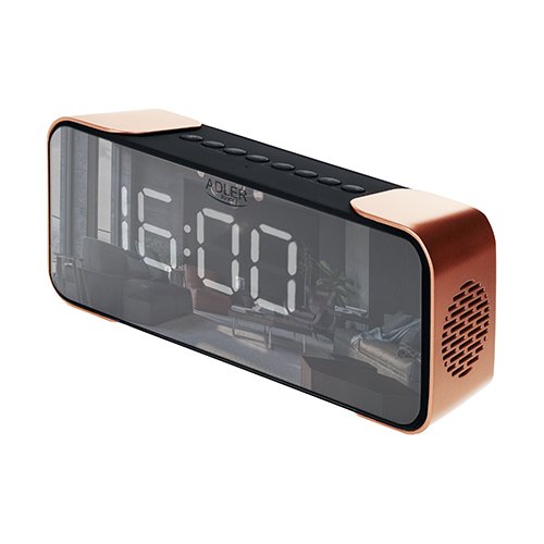 EAN 5903887808989 - Adler AD 1190CR despertador Reloj despertador digital Negro, Cobre imagen 1