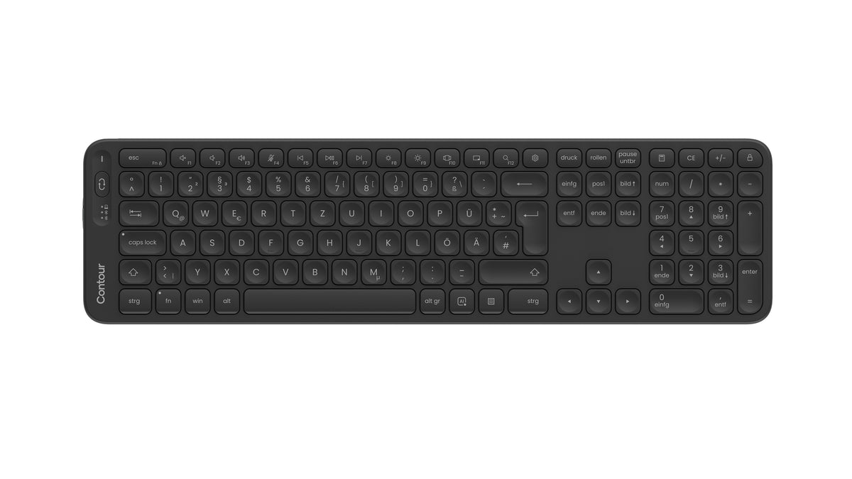 EAN 0743870052617 - Contour Design Balance teclado Oficina RF Wireless + Bluetooth QWERTZ Alemán Negro imagen 1