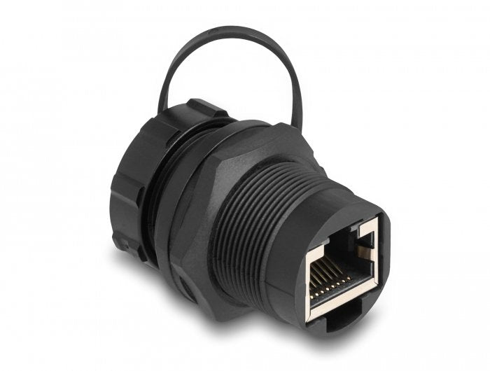 Delock 87246 Acoplador Rj45 Cat.6a Con Tapa De Sellado Ip67 Resistente Al Polvo Y Al Agua