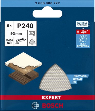 Bosch Hoja De Lija De Malla Expert M480 93 Mm, Grano 240 2608900722
