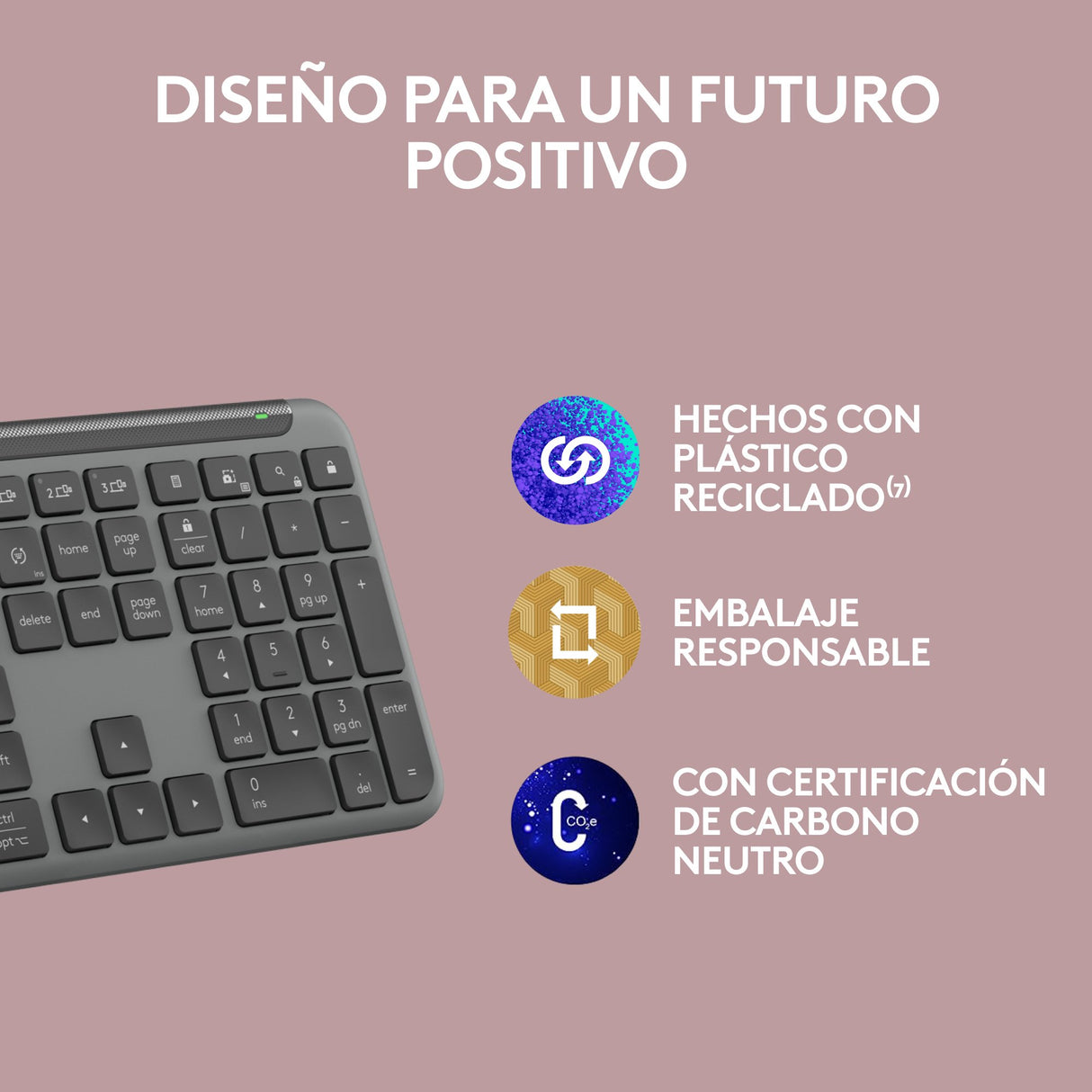 EAN 5099206118492 - Logitech 920-012455 teclado Oficina RF Wireless + Bluetooth QWERTY Español Grafito imagen 14