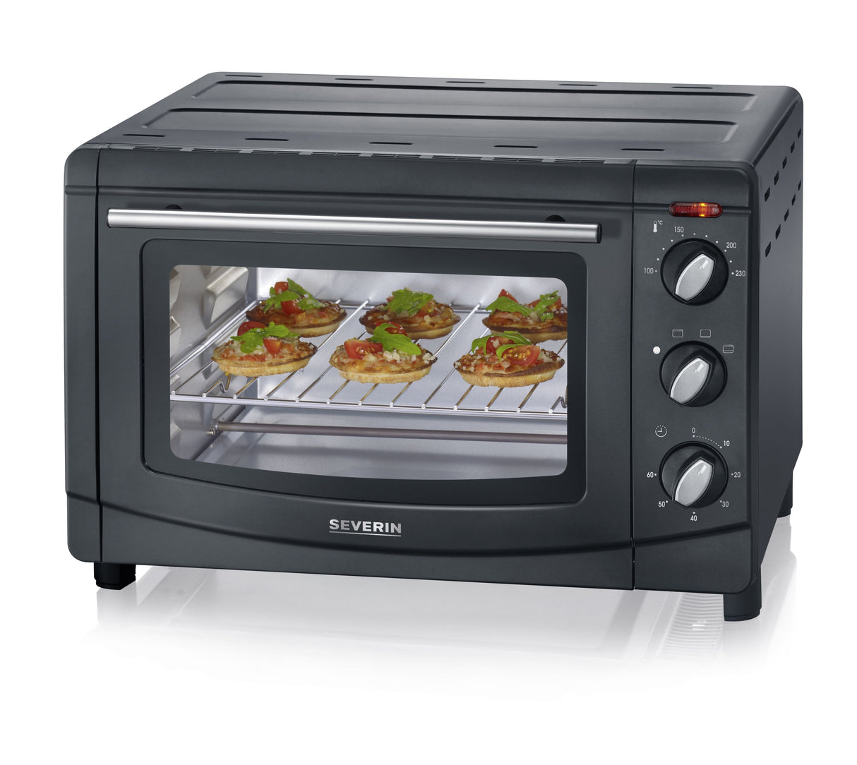 EAN 4008146034954 - Severin TO 2067 horno tostador 20 L 1500 W Negro Parrilla imagen 1