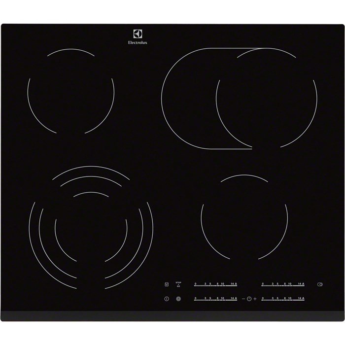 Placa Vitrocerámica Electrolux Ehf6547fxk Eléctrica Cm. 60 -Negro