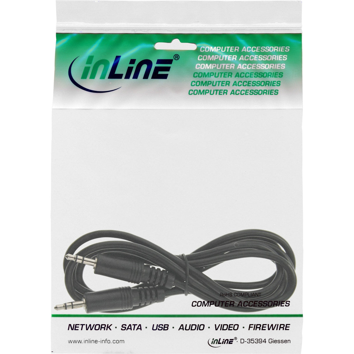 Cable De Audio Inline 3.5mm Estéreo Macho A Macho 3m