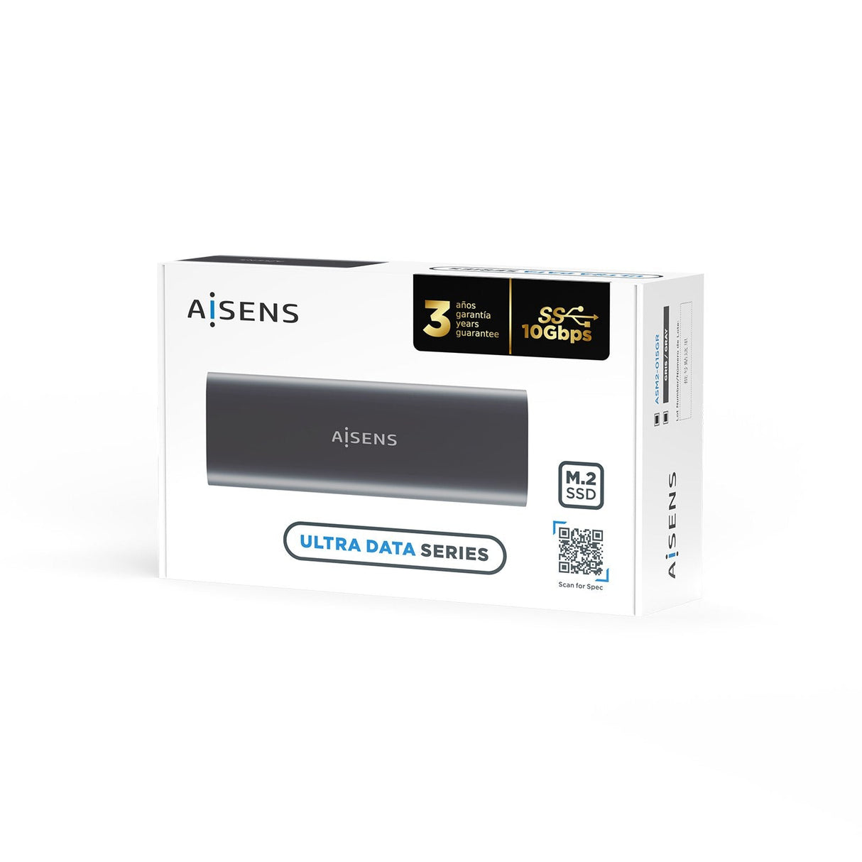 Aisens Caja Externa Para Disco Ssd M.2 Sata Nvme Usb 3.1 Sin Tornillos Asm2-015gr