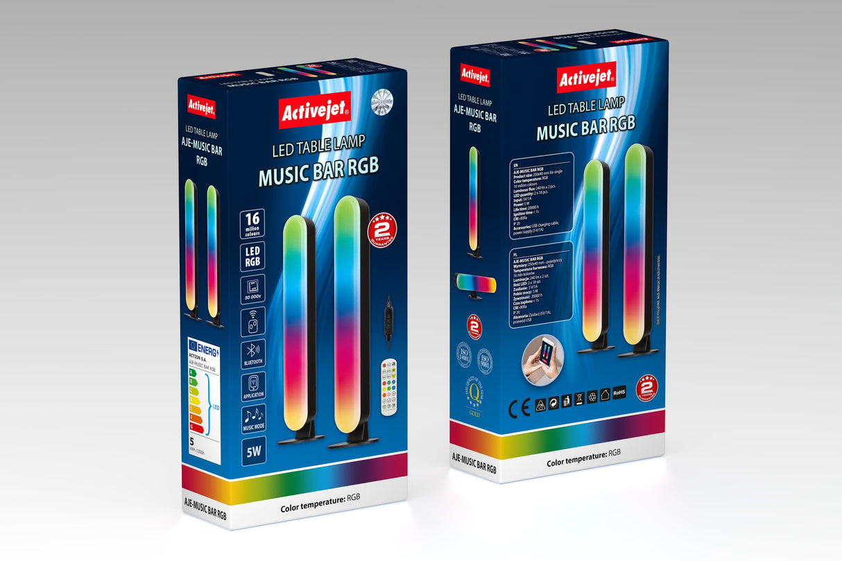EAN 5901443122029 - Activejet AJE-MUSIC BAR RGB lámpara de mesa 5 W Negro, Multicolor imagen 15