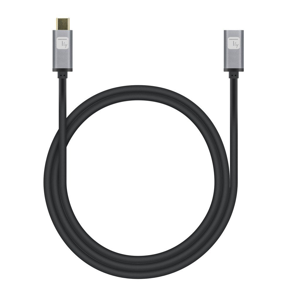 Techly Usb 3.2 Gen 2 Usb-C M F E-Mark Cable 1m Black
