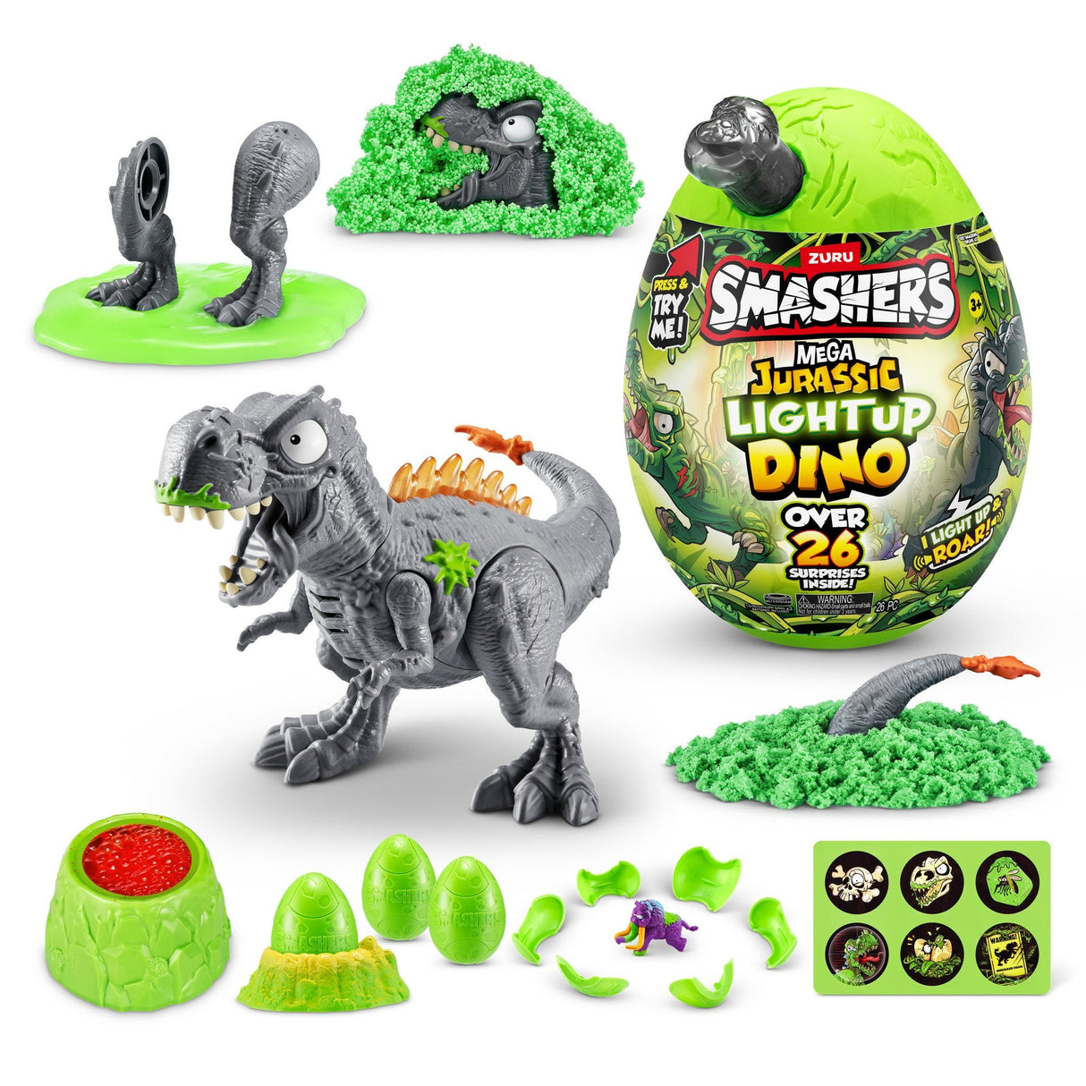 Zuru Smashers - Jurassic Light Up Dino Ei Serie 1, 74108