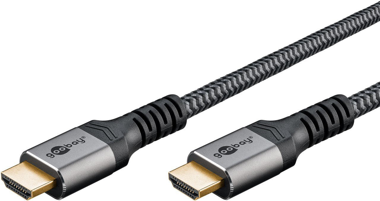 Cable Hdmi A-A  1,00 Metros Cable Premium Flexible Con Conectores Delgados De Metal, Protección Contra Dobleces Y Cable Textil L