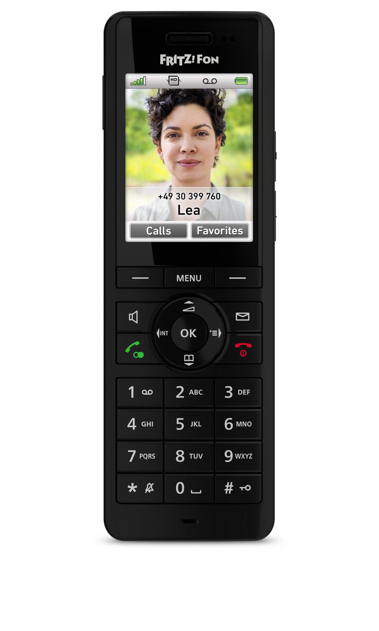 Fritz!Fon X6 Int Teléfono Dect Identificador De Llamadas Negro