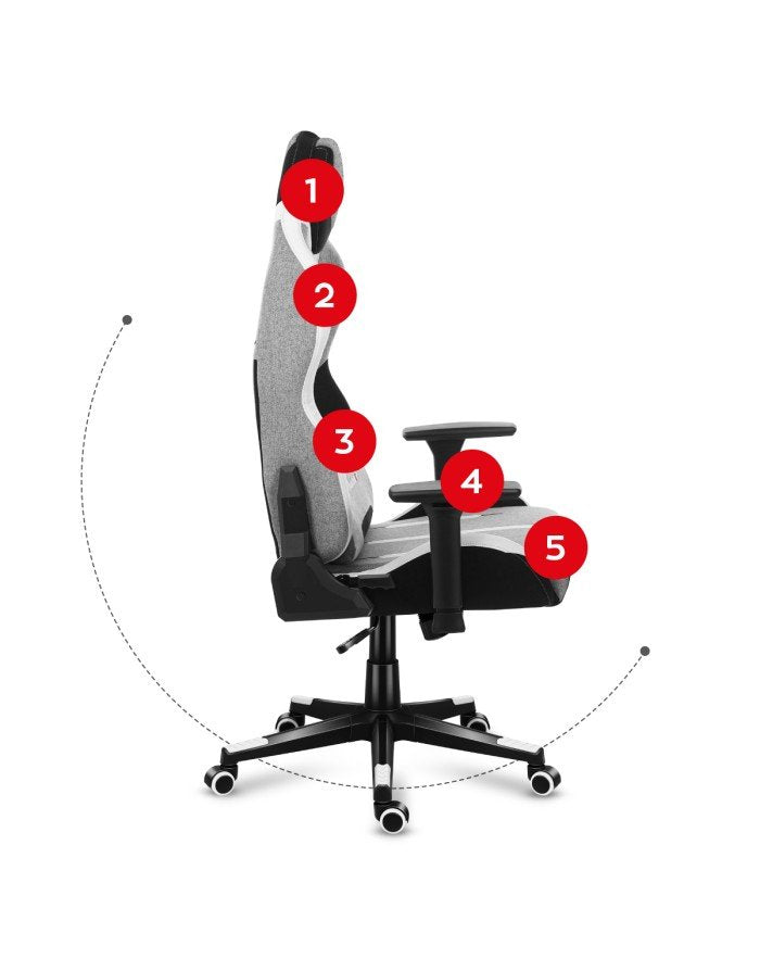 EAN 5903796013313 - Huzaro Force 7.9 Silla para videojuegos de PC Asiento (de seguridad) de butaca Gris imagen 10