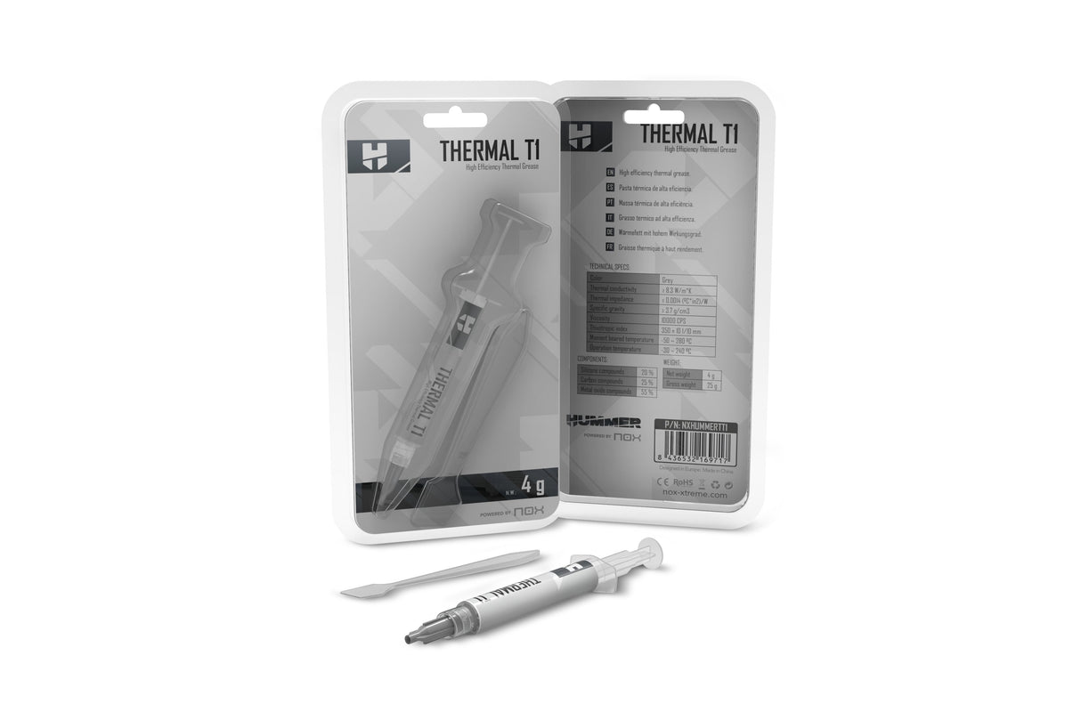 EAN 8436532169717 - NOX Thermal T1 compuesto disipador de calor 8,3 W/m·K 4 g imagen 4