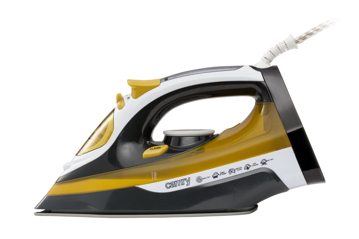 EAN 5908256839373 - Camry Premium CR 5029 plancha Plancha a vapor 2400 W Negro, Amarillo imagen 1